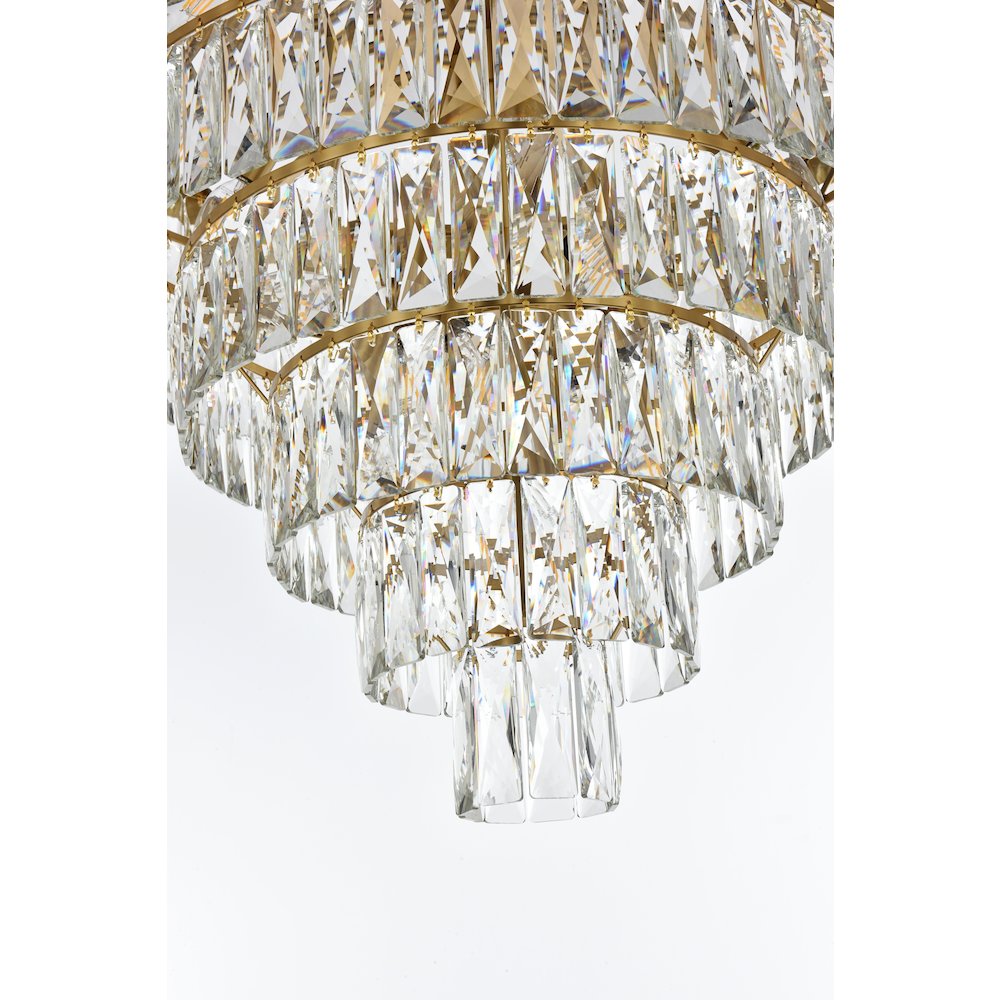 Josephine32 Inch Round Chandelier In Satin Gold. Picture 4