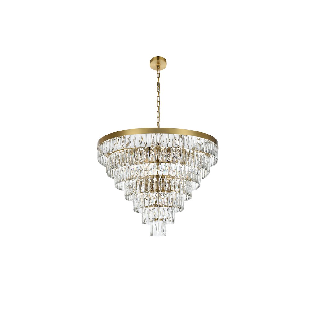 Josephine32 Inch Round Chandelier In Satin Gold. Picture 7