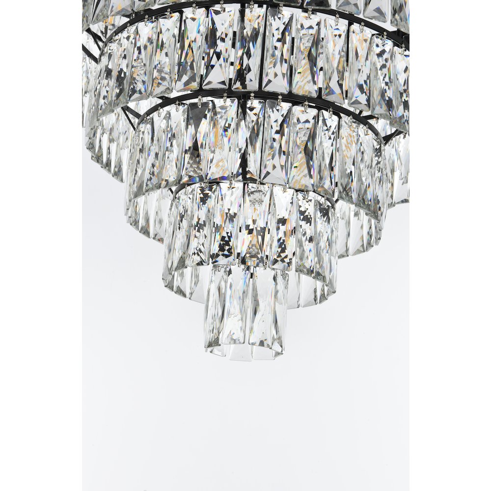 Josephine 36 Inch Round Chandelier In Black. Picture 4