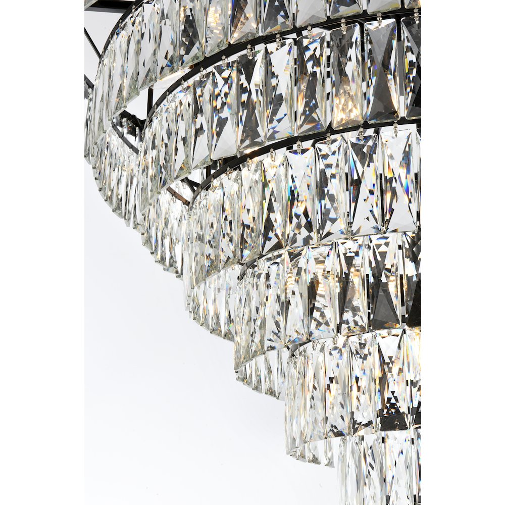 Josephine 36 Inch Round Chandelier In Black. Picture 6