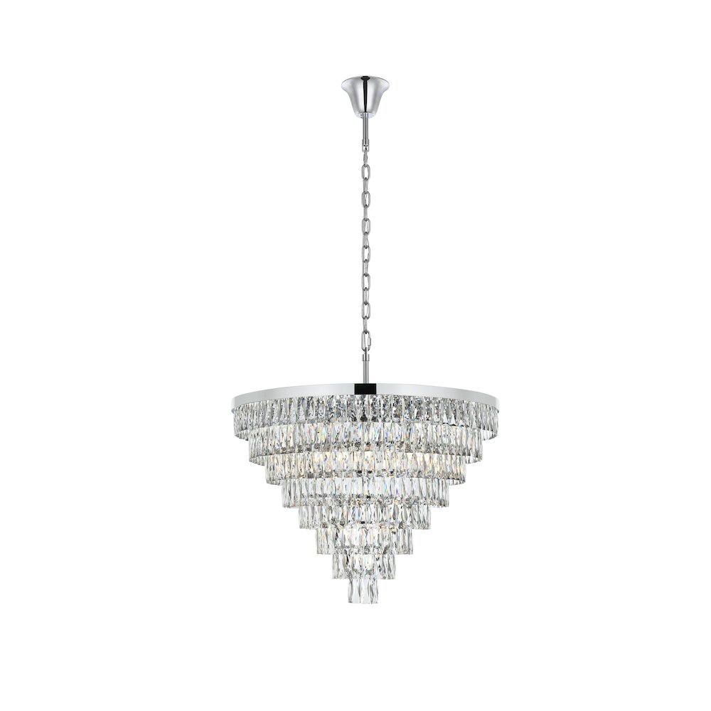 Josephine 36 Inch Round Chandelier In Chrome. Picture 1