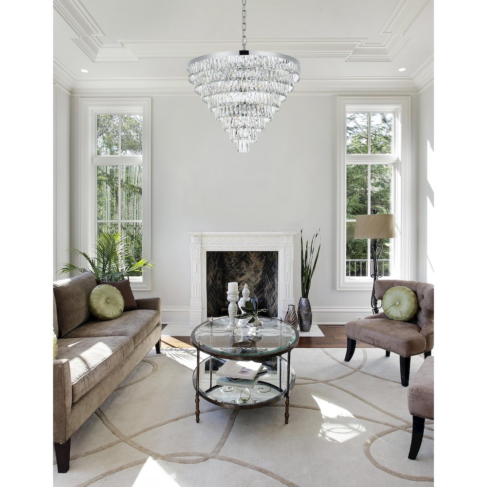 Josephine 36 Inch Round Chandelier In Chrome. Picture 2