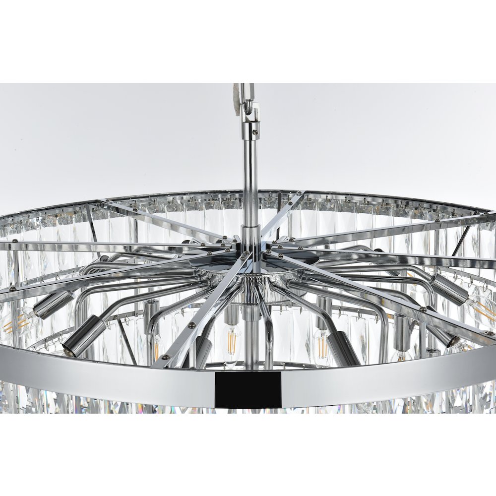 Josephine 36 Inch Round Chandelier In Chrome. Picture 5