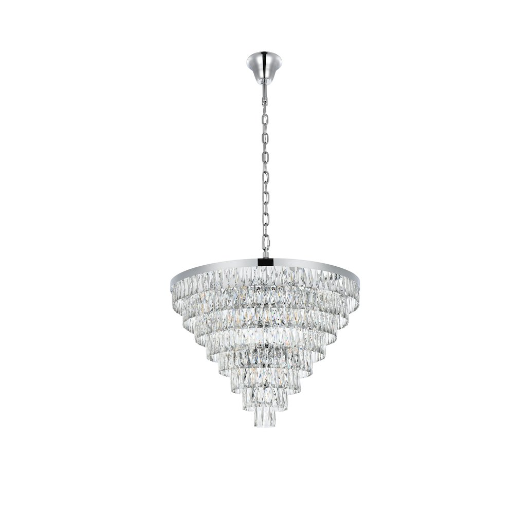 Josephine 36 Inch Round Chandelier In Chrome. Picture 7