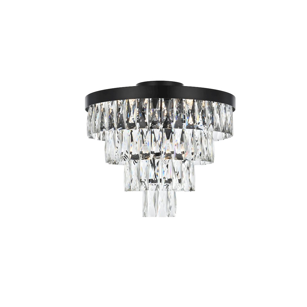 Josephine 18 Inch Flush Mount In Black. Picture 1