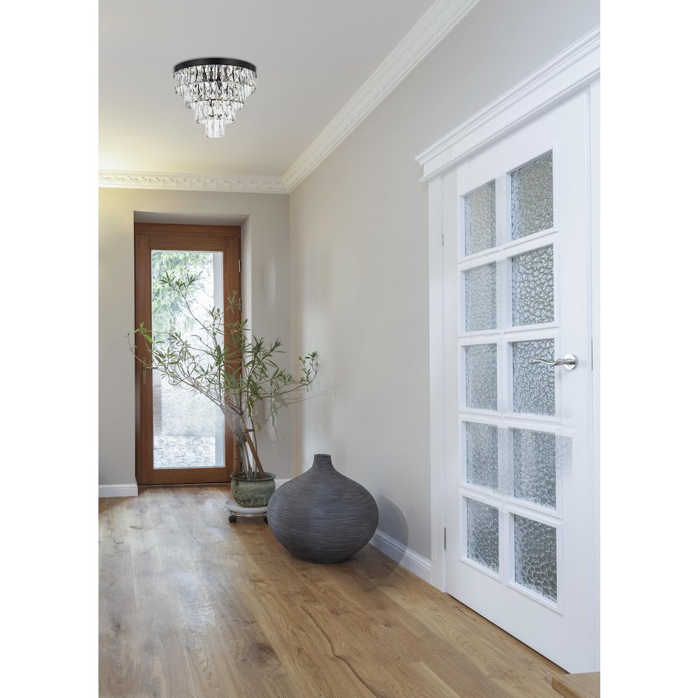 Josephine 18 Inch Flush Mount In Black. Picture 2
