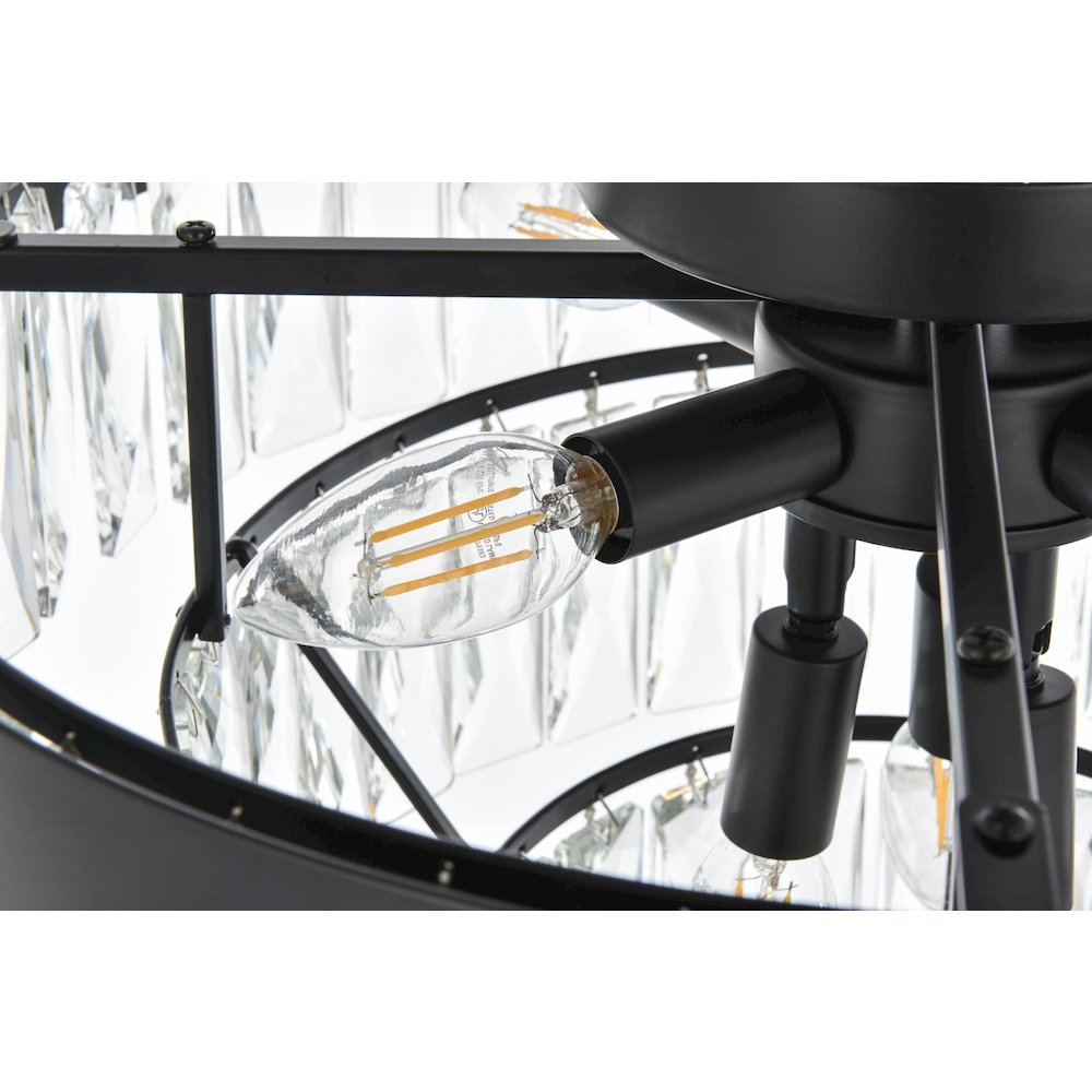 Josephine 18 Inch Flush Mount In Black. Picture 5