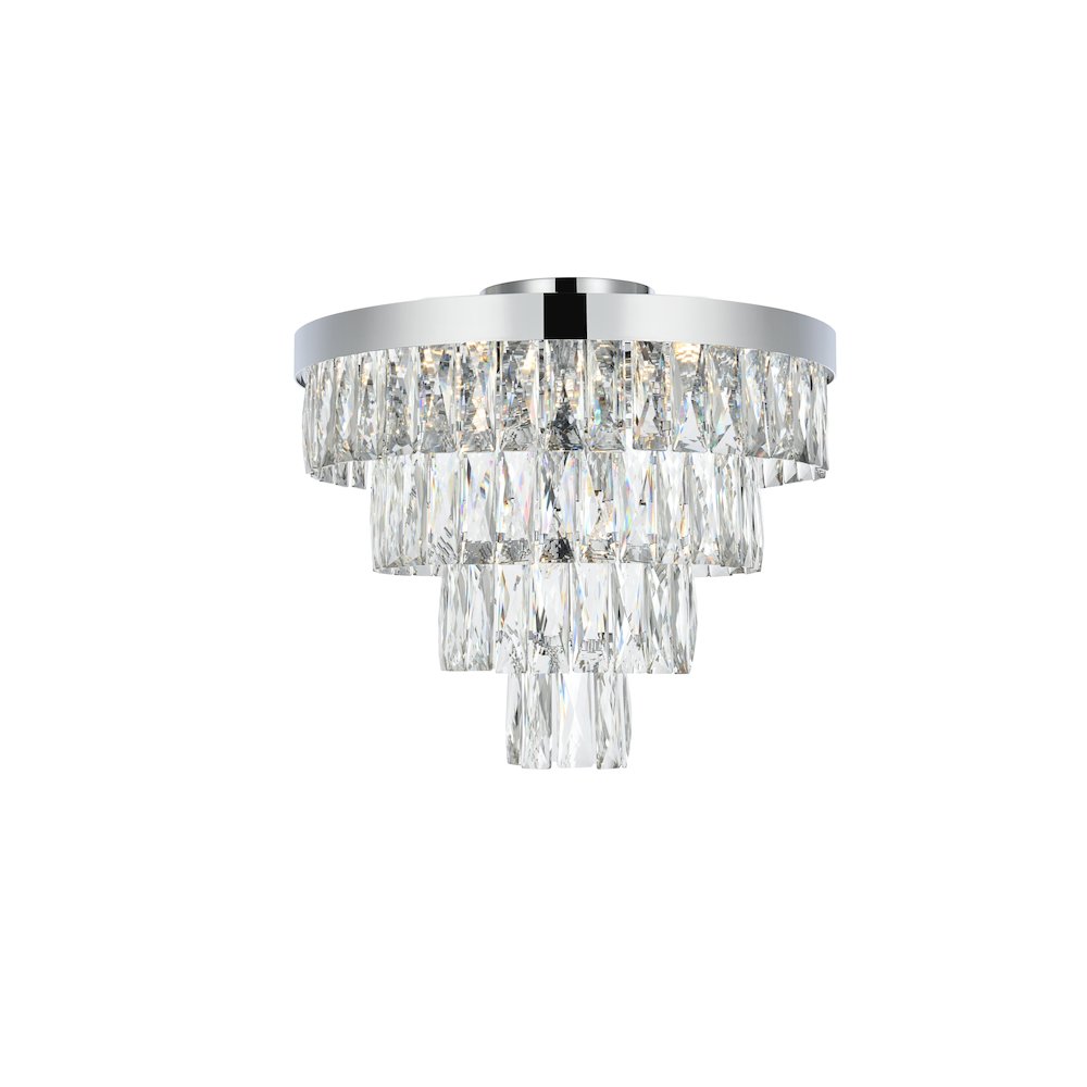 Josephine 18 Inch Flush Mount In Chrome. Picture 1