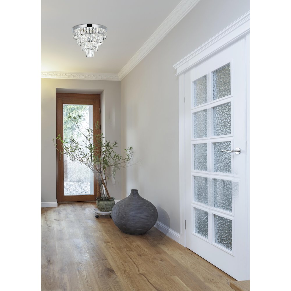 Josephine 18 Inch Flush Mount In Chrome. Picture 2