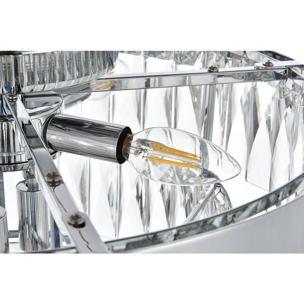 Josephine 18 Inch Flush Mount In Chrome. Picture 5