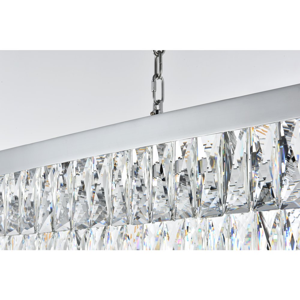 Josephine 48 Inch Rectangular Chandelier In Chrome. Picture 6