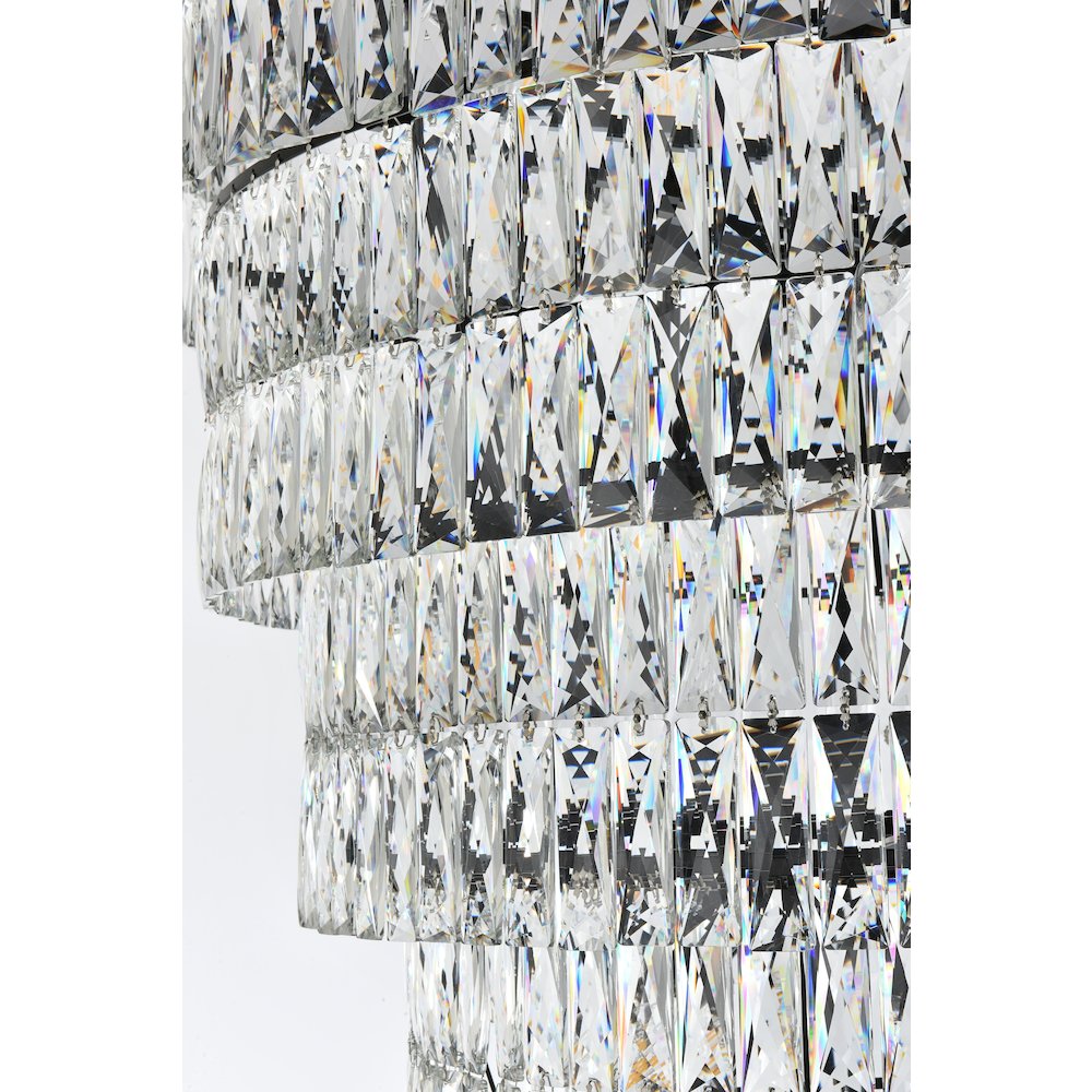Josephine 41 Inch Rectangular Chandelier In Black. Picture 6