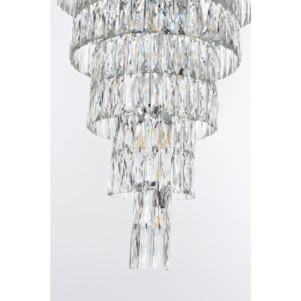 Josephine 41 Inch Rectangular Chandelier In Chrome. Picture 4