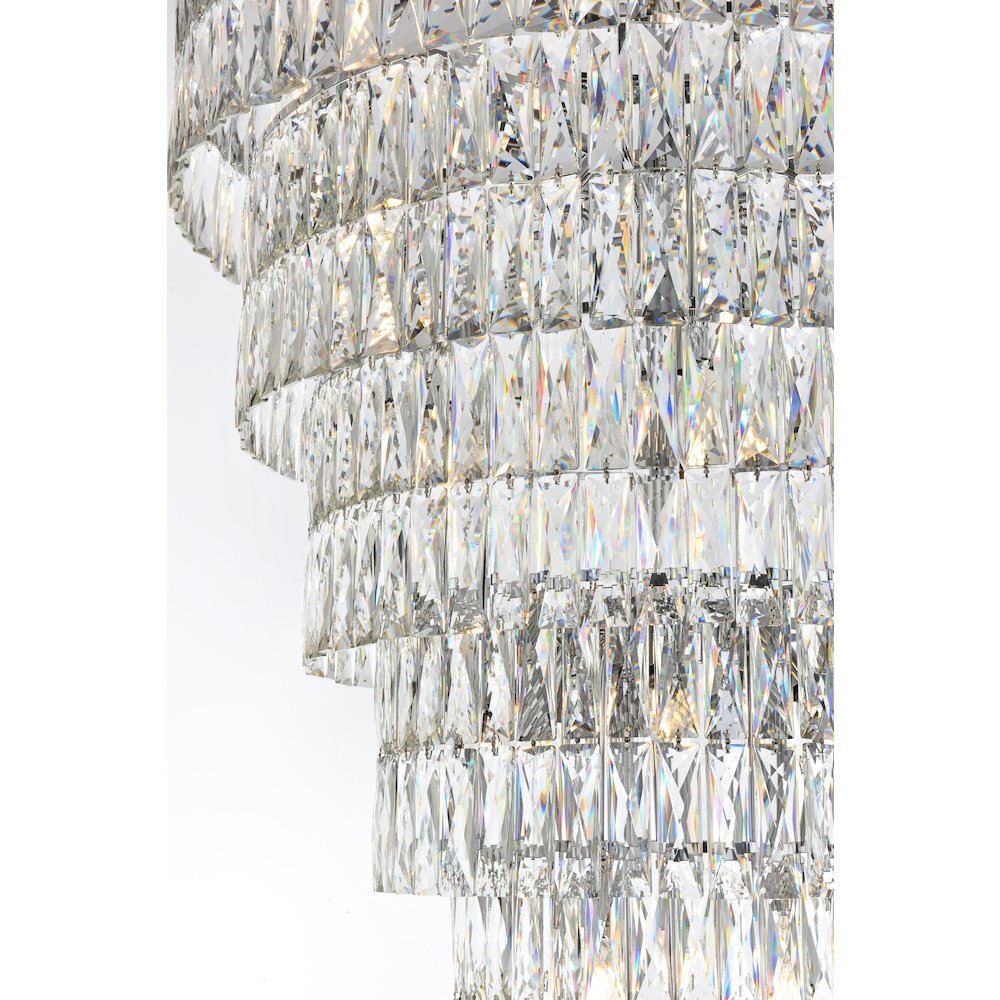 Josephine 41 Inch Rectangular Chandelier In Chrome. Picture 5