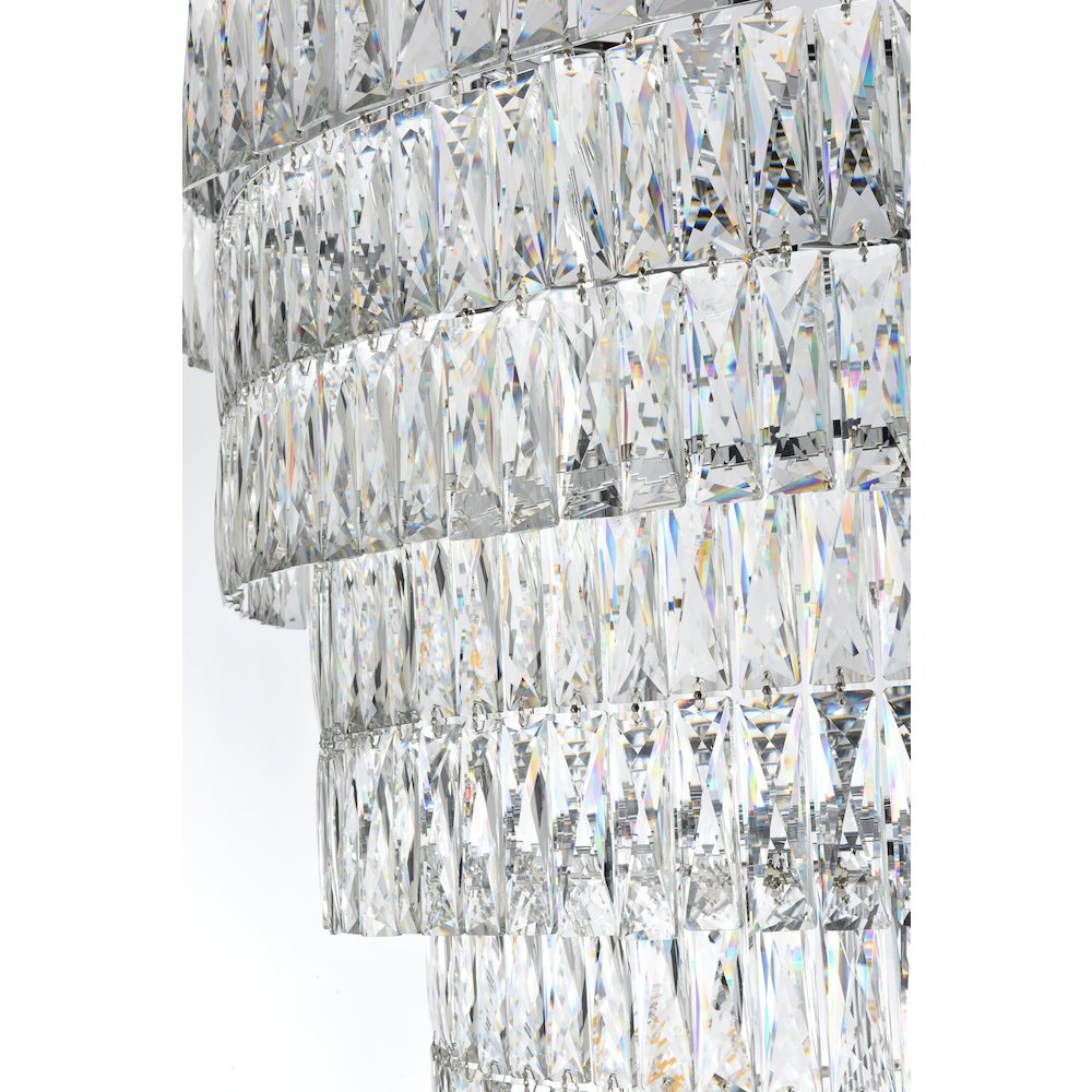 Josephine 41 Inch Rectangular Chandelier In Chrome. Picture 6