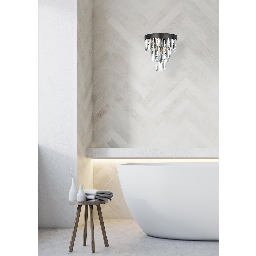 Josephine 10 Inch Wall Sconce In Black. Picture 2