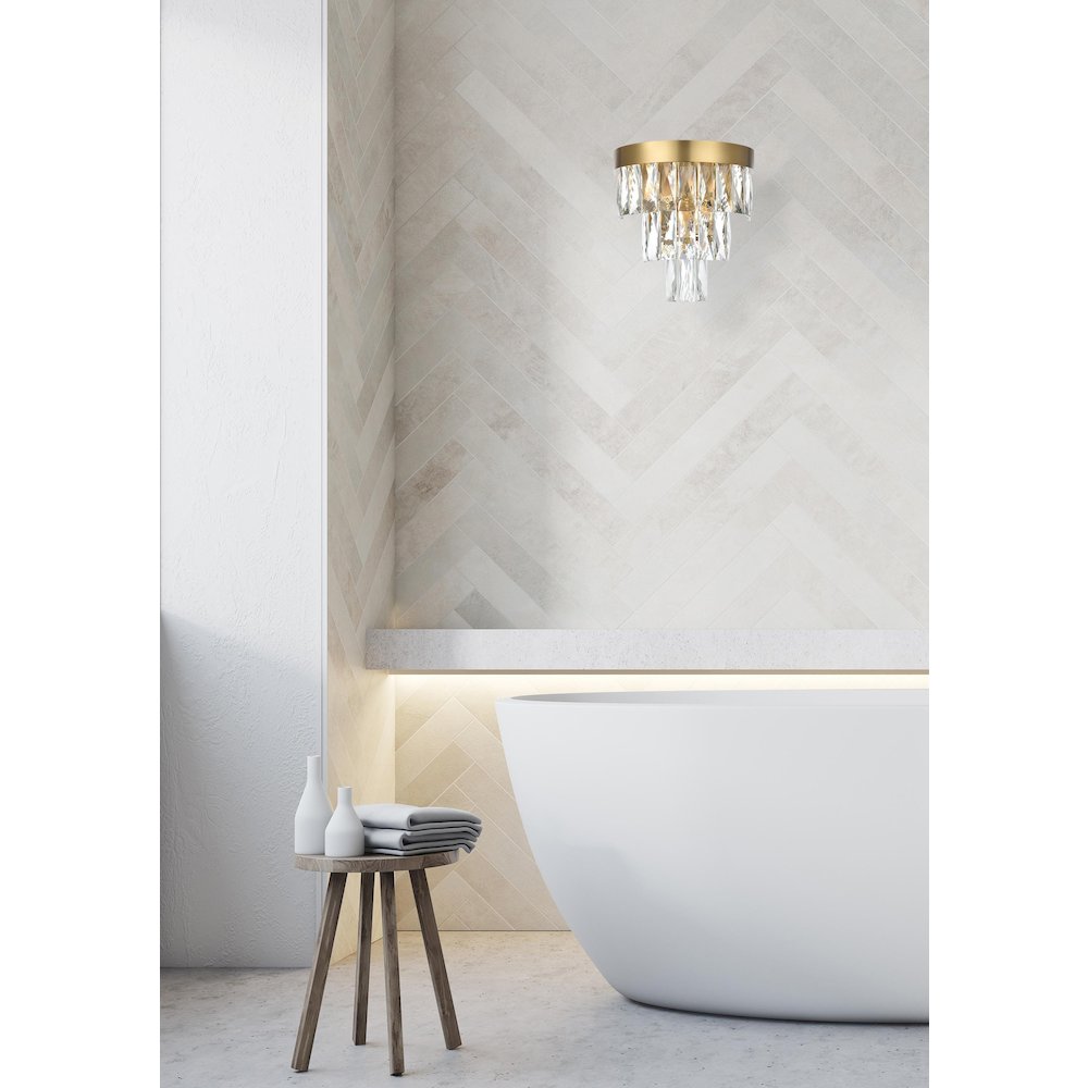 Josephine 10 Inch Wall Sconce In Satin Gold. Picture 2