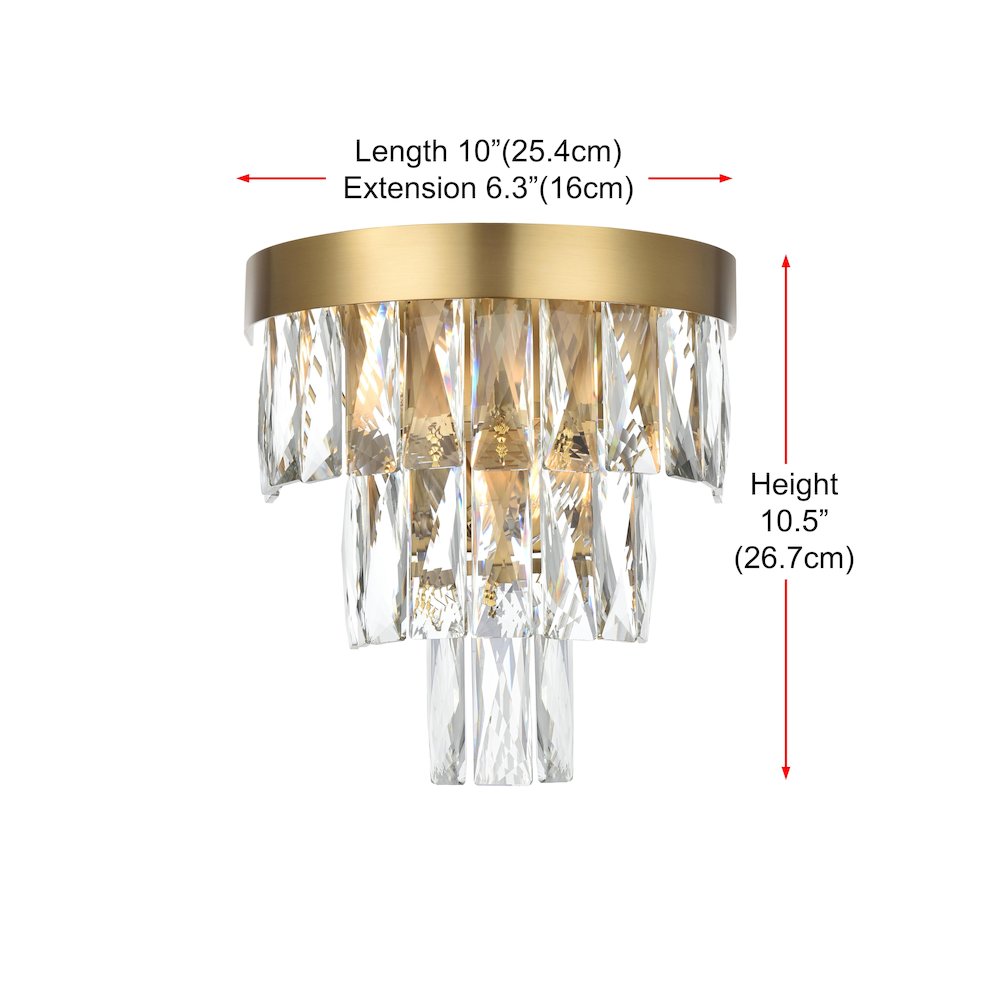 Josephine 10 Inch Wall Sconce In Satin Gold. Picture 7