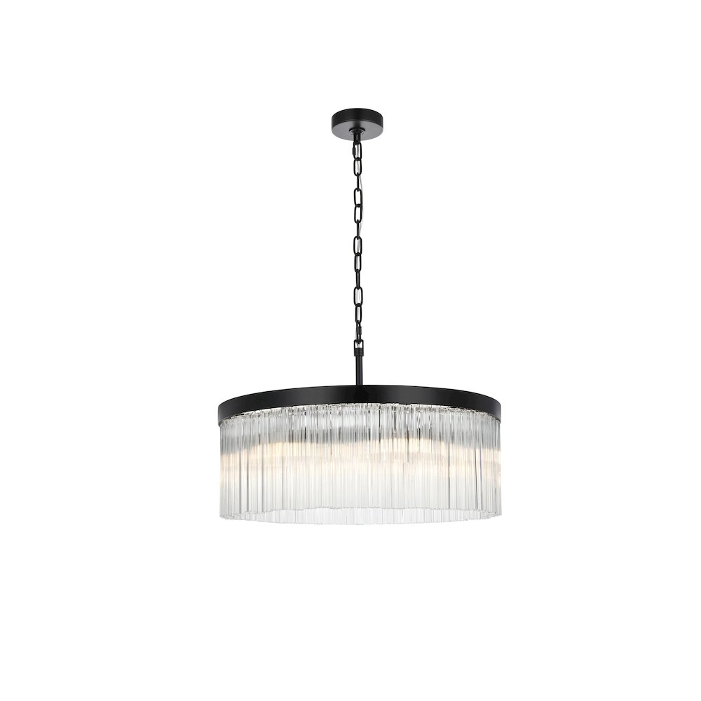 Harlow 24 Inch Chandelier In Black. Picture 1