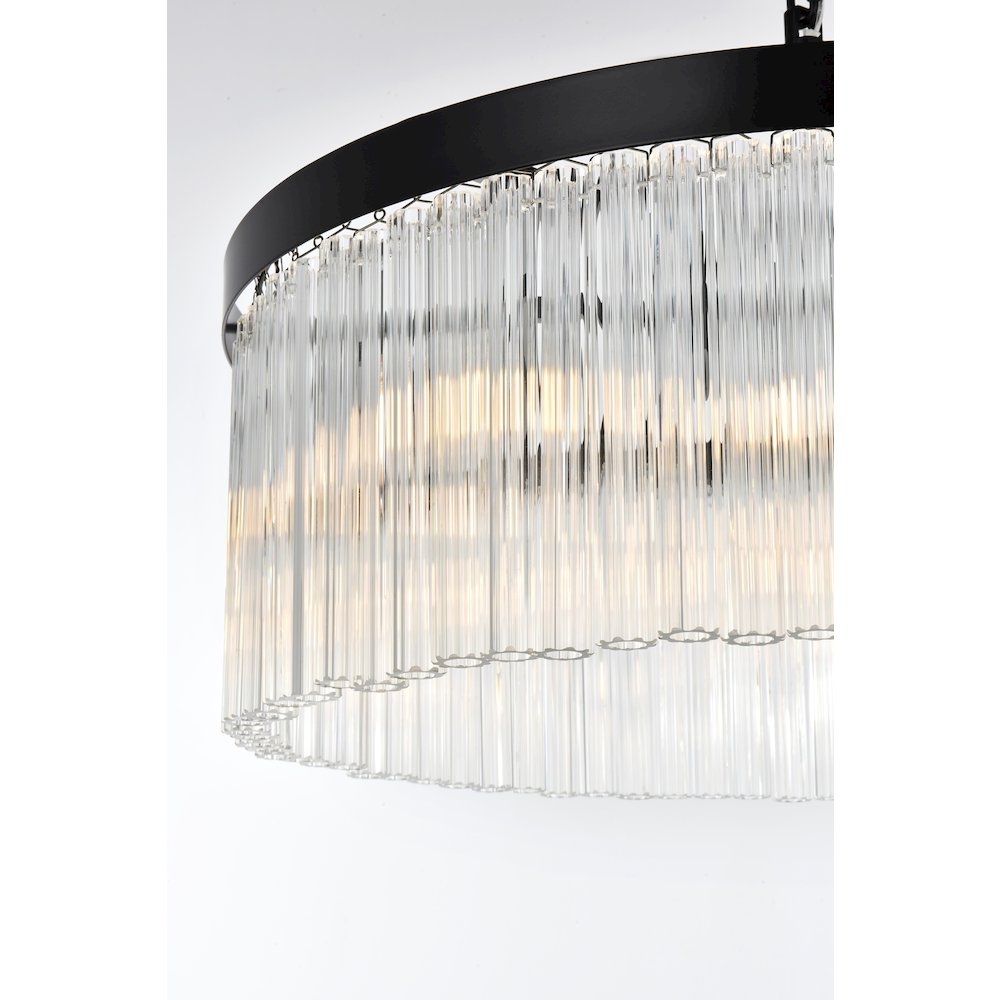 Harlow 24 Inch Chandelier In Black. Picture 4
