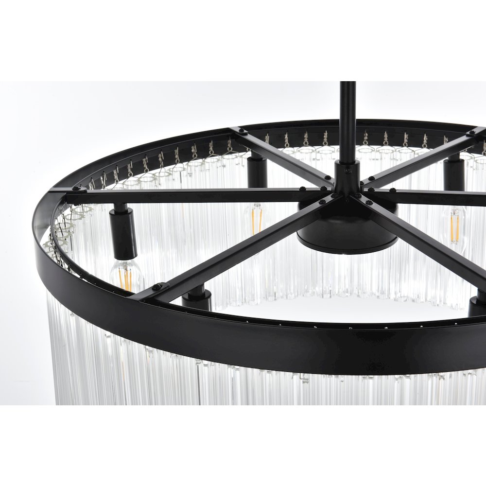 Harlow 24 Inch Chandelier In Black. Picture 5