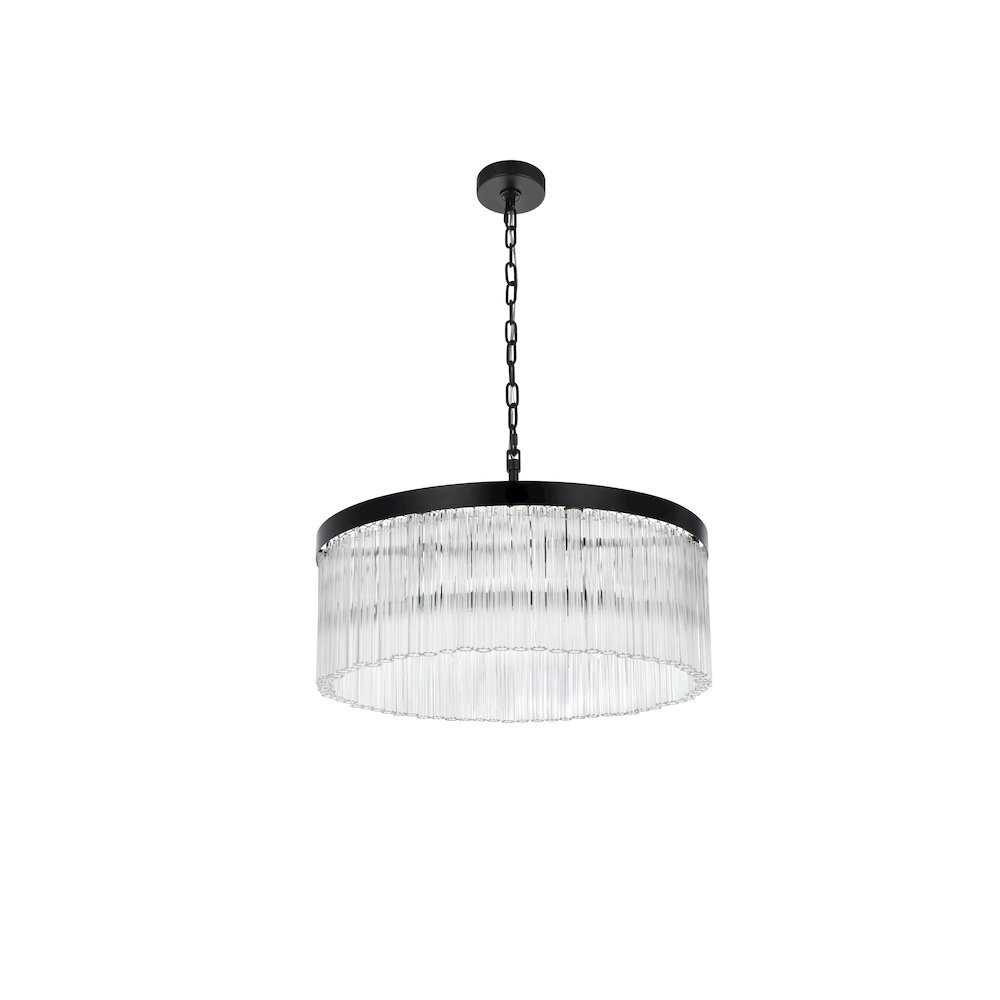Harlow 24 Inch Chandelier In Black. Picture 7