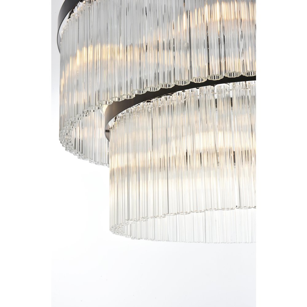 Harlow 32 Inch Chandelier In Black. Picture 4