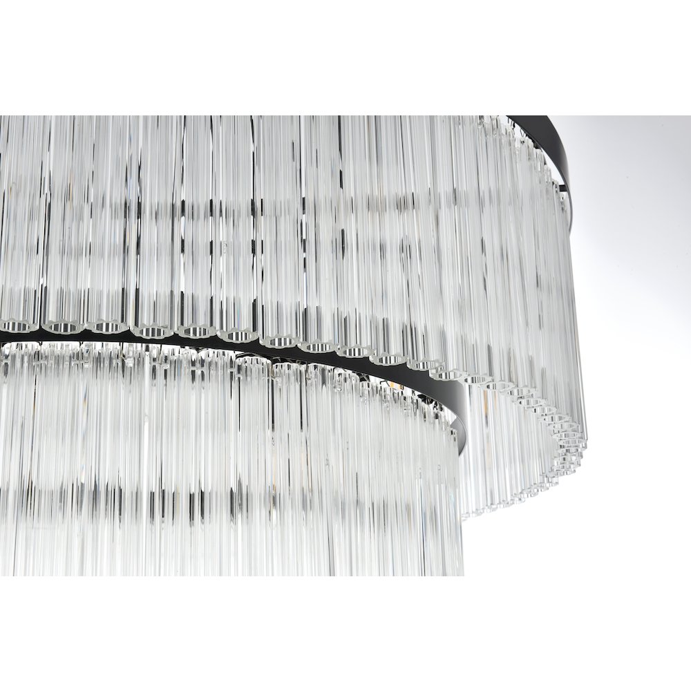 Harlow 32 Inch Chandelier In Black. Picture 6