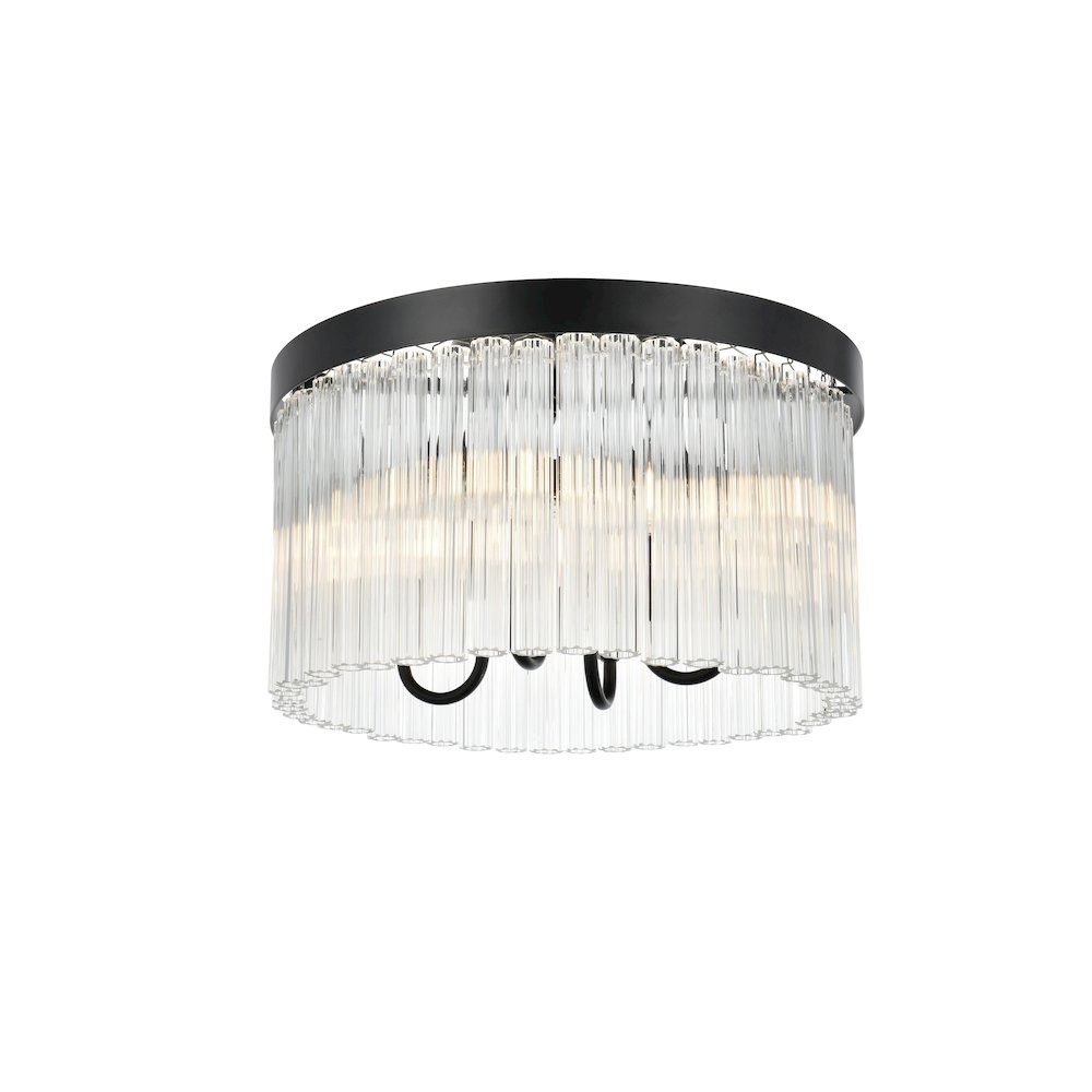Harlow 16 Inch Flush Mount In Black. Picture 3