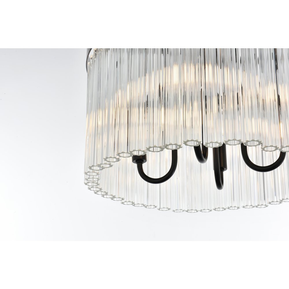 Harlow 16 Inch Flush Mount In Black. Picture 4