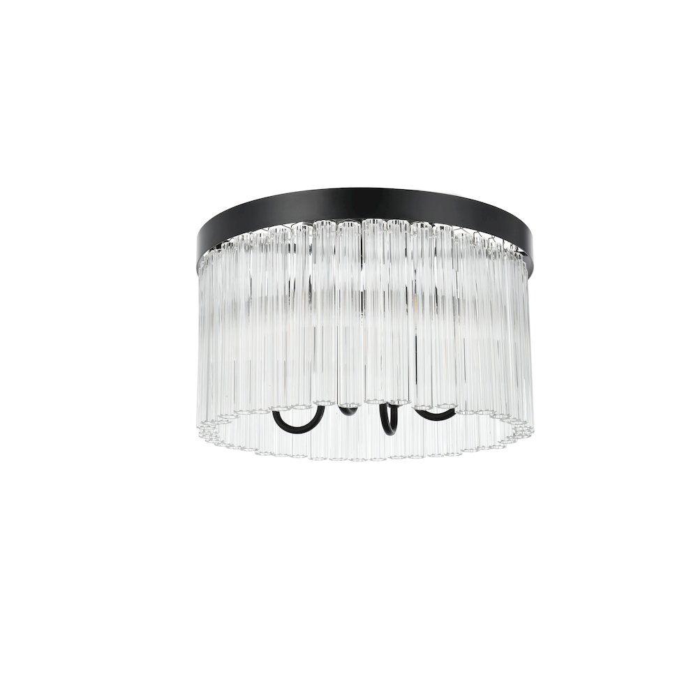 Harlow 16 Inch Flush Mount In Black. Picture 7