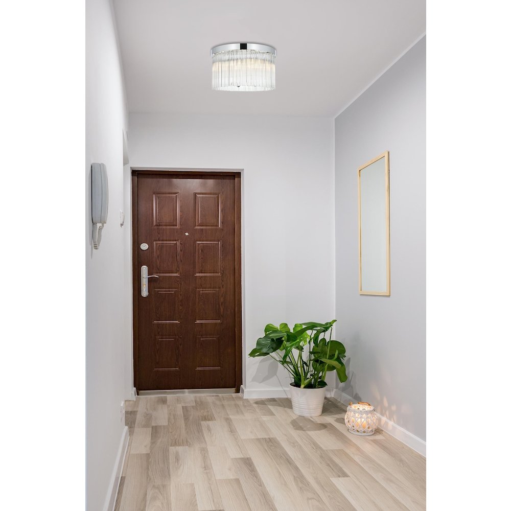 Harlow 16 Inch Flush Mount In Chrome. Picture 2