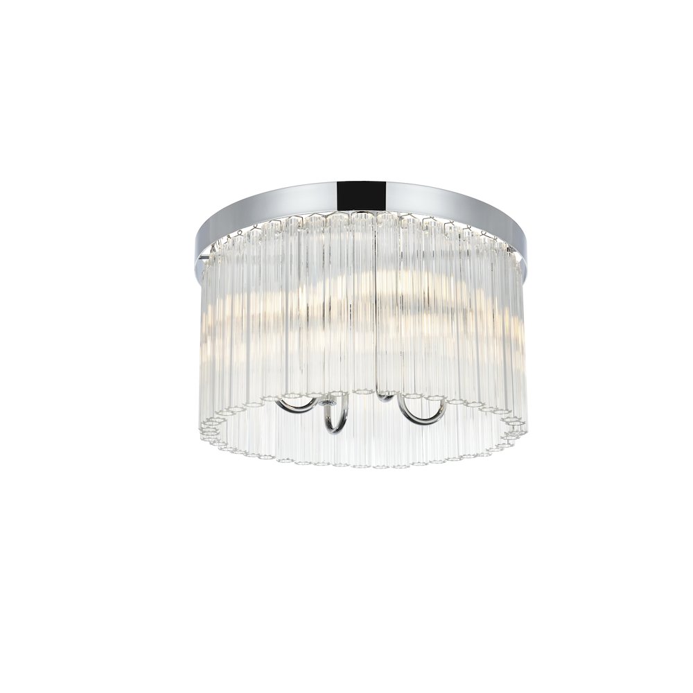 Harlow 16 Inch Flush Mount In Chrome. Picture 3