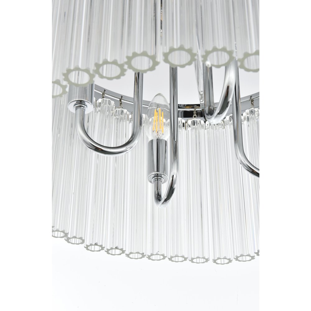 Harlow 16 Inch Flush Mount In Chrome. Picture 5