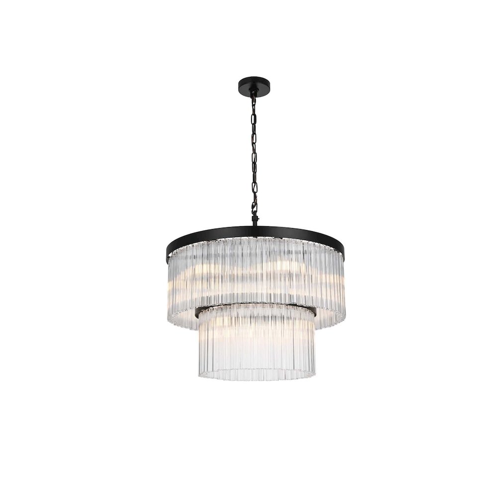 Harlow 24 inch Chandelier in Black. Picture 1