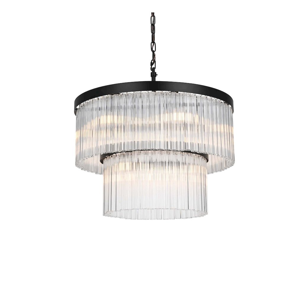 Harlow 24 inch Chandelier in Black. Picture 2