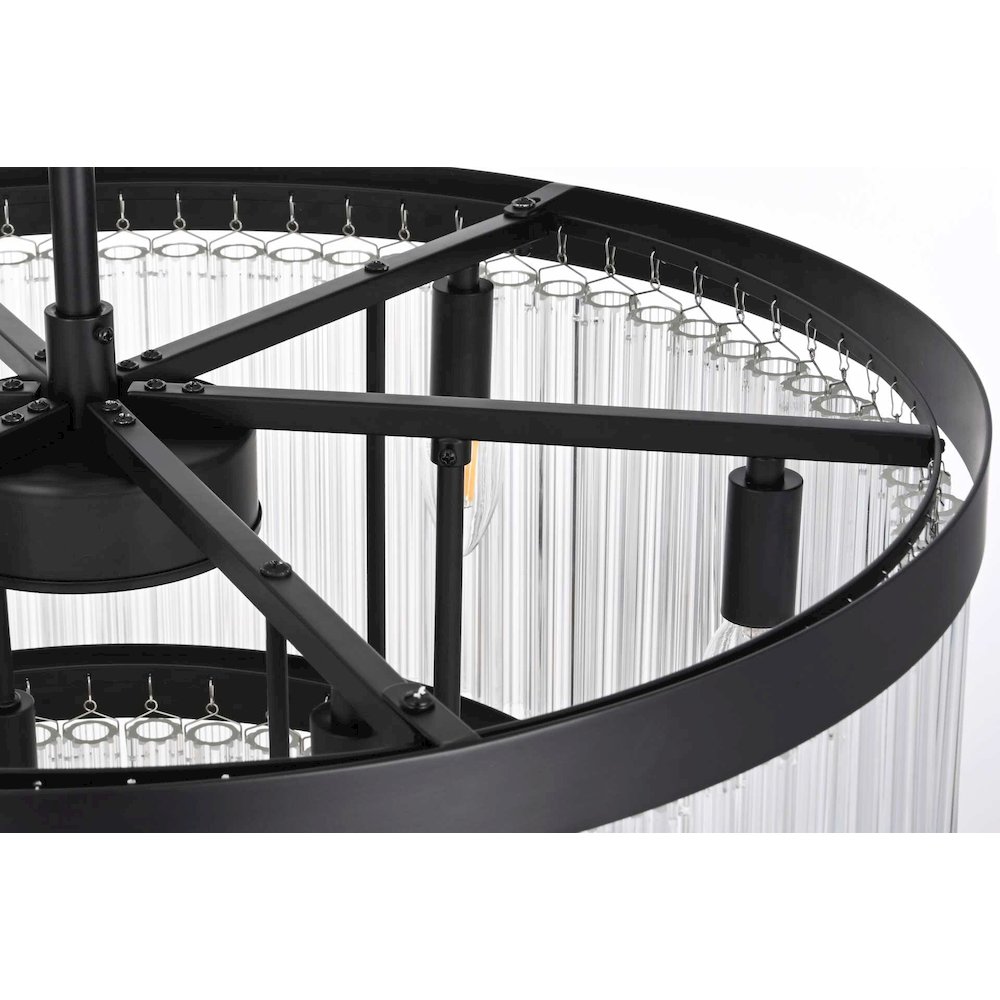 Harlow 24 inch Chandelier in Black. Picture 5