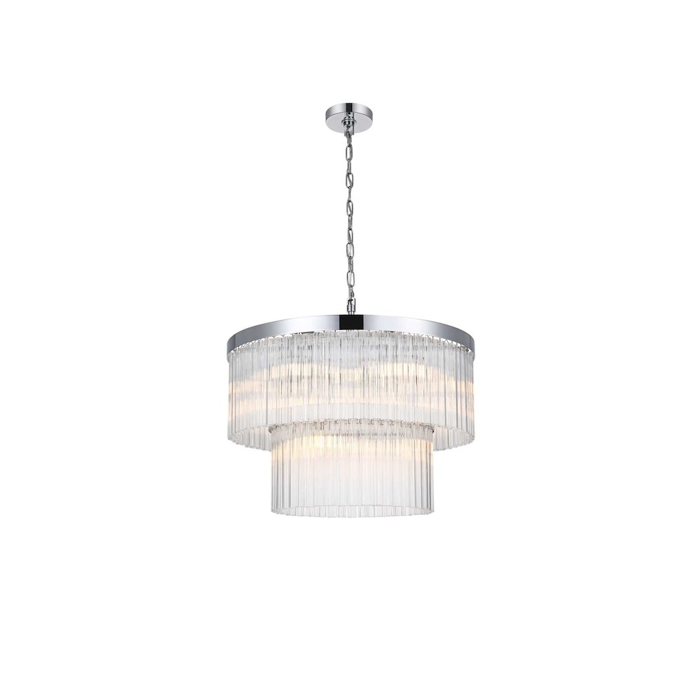 Harlow 24 inch Chandelier in Chrome. Picture 1