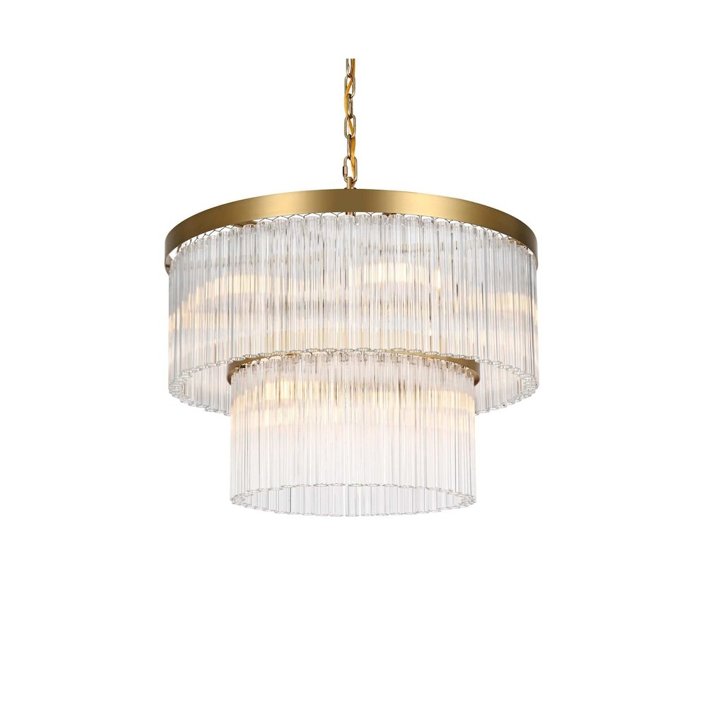 Harlow 24 inch Chandelier in Satin Gold. Picture 2