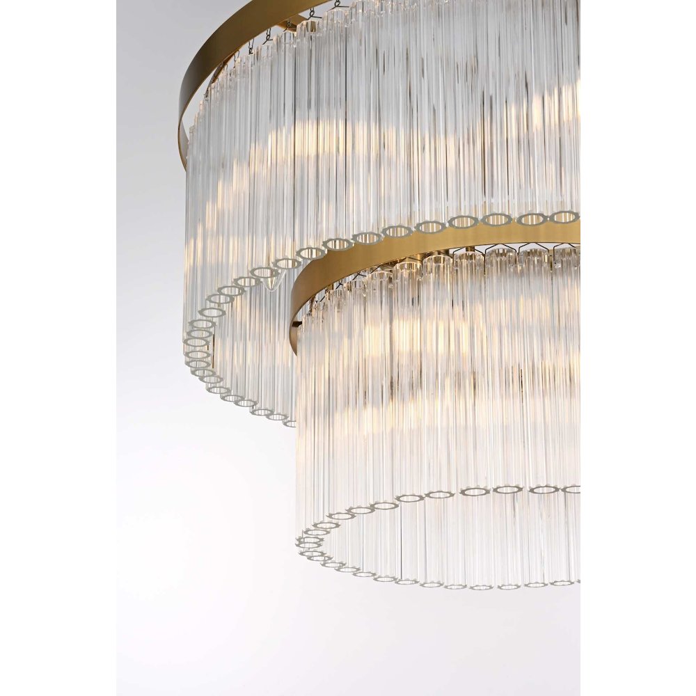Harlow 24 inch Chandelier in Satin Gold. Picture 4