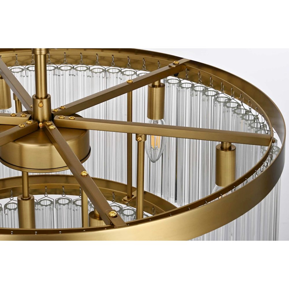 Harlow 24 inch Chandelier in Satin Gold. Picture 5
