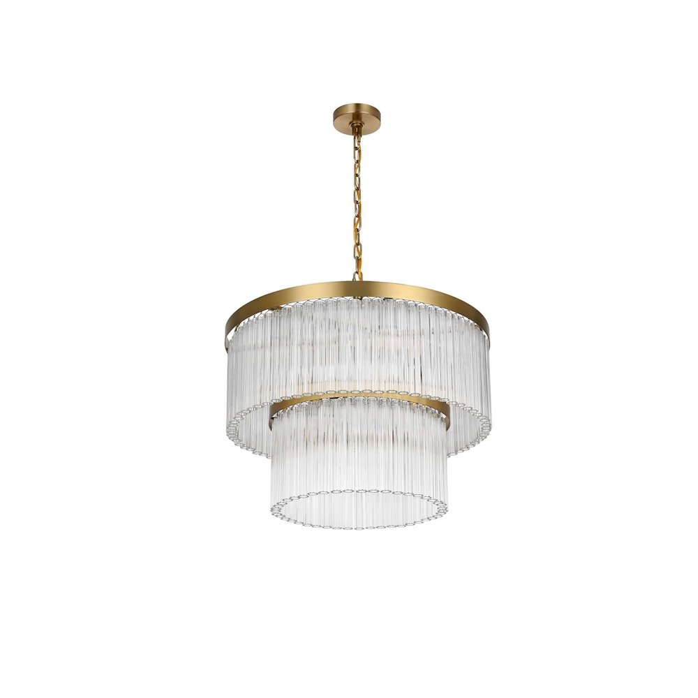 Harlow 24 inch Chandelier in Satin Gold. Picture 6
