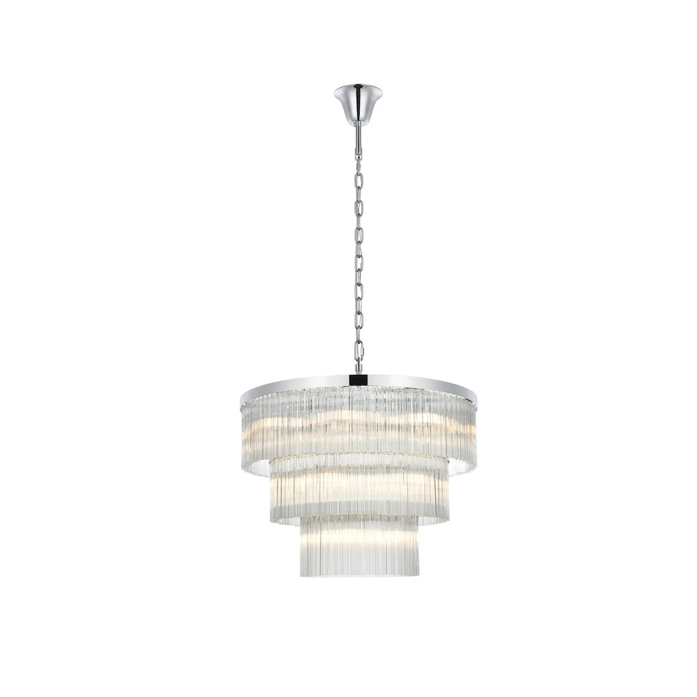 Harlow 32 Inch Chandelier In Chrome. Picture 1