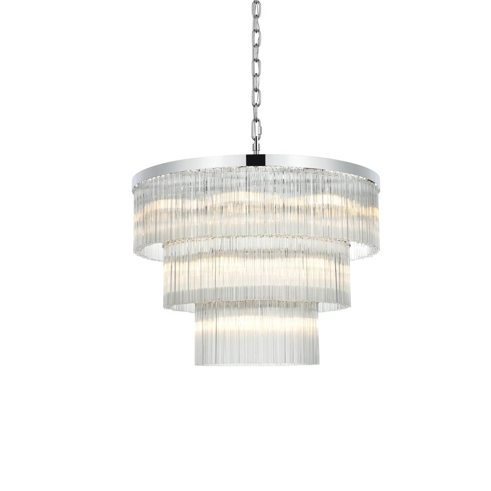 Harlow 32 Inch Chandelier In Chrome. Picture 3