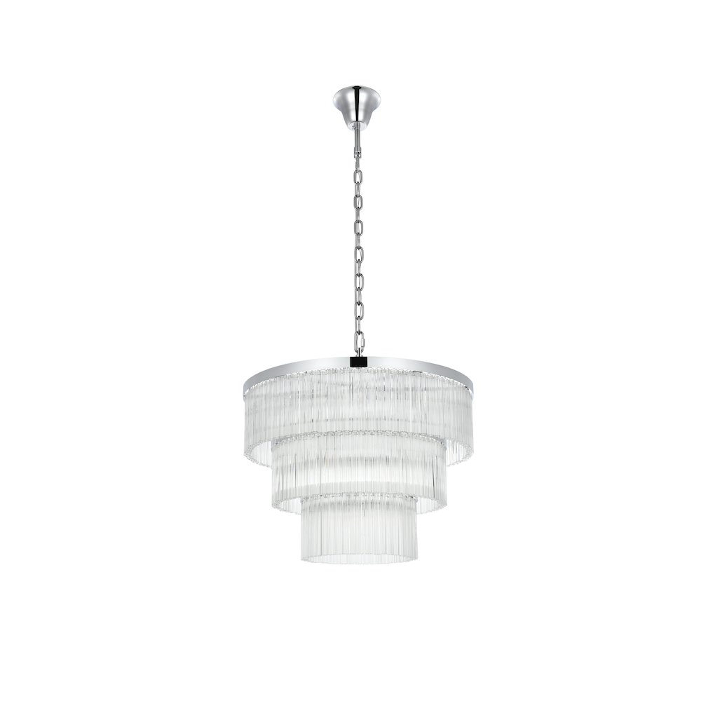 Harlow 32 Inch Chandelier In Chrome. Picture 7
