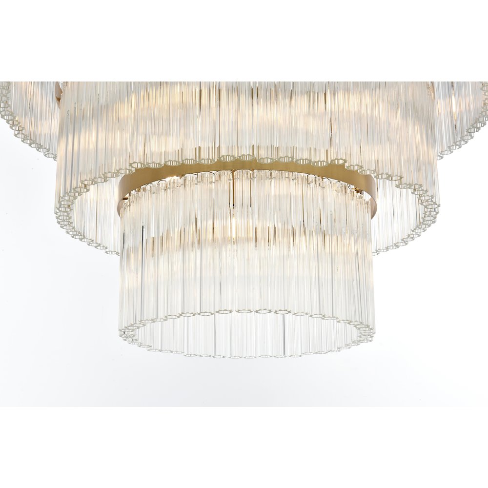 Harlow 32 Inch Chandelier In Satin Gold. Picture 4