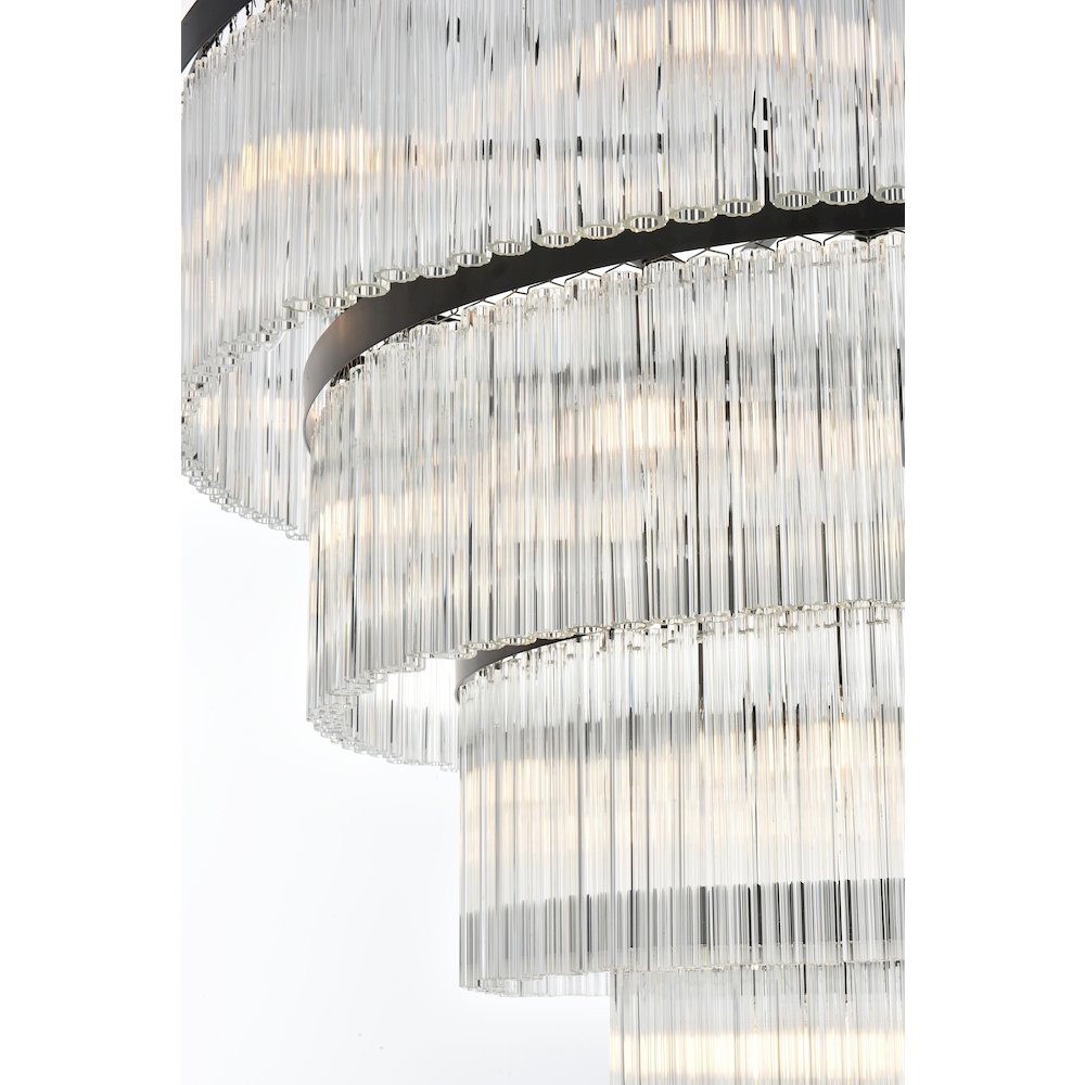 Harlow 40 Inch Chandelier In Black. Picture 4