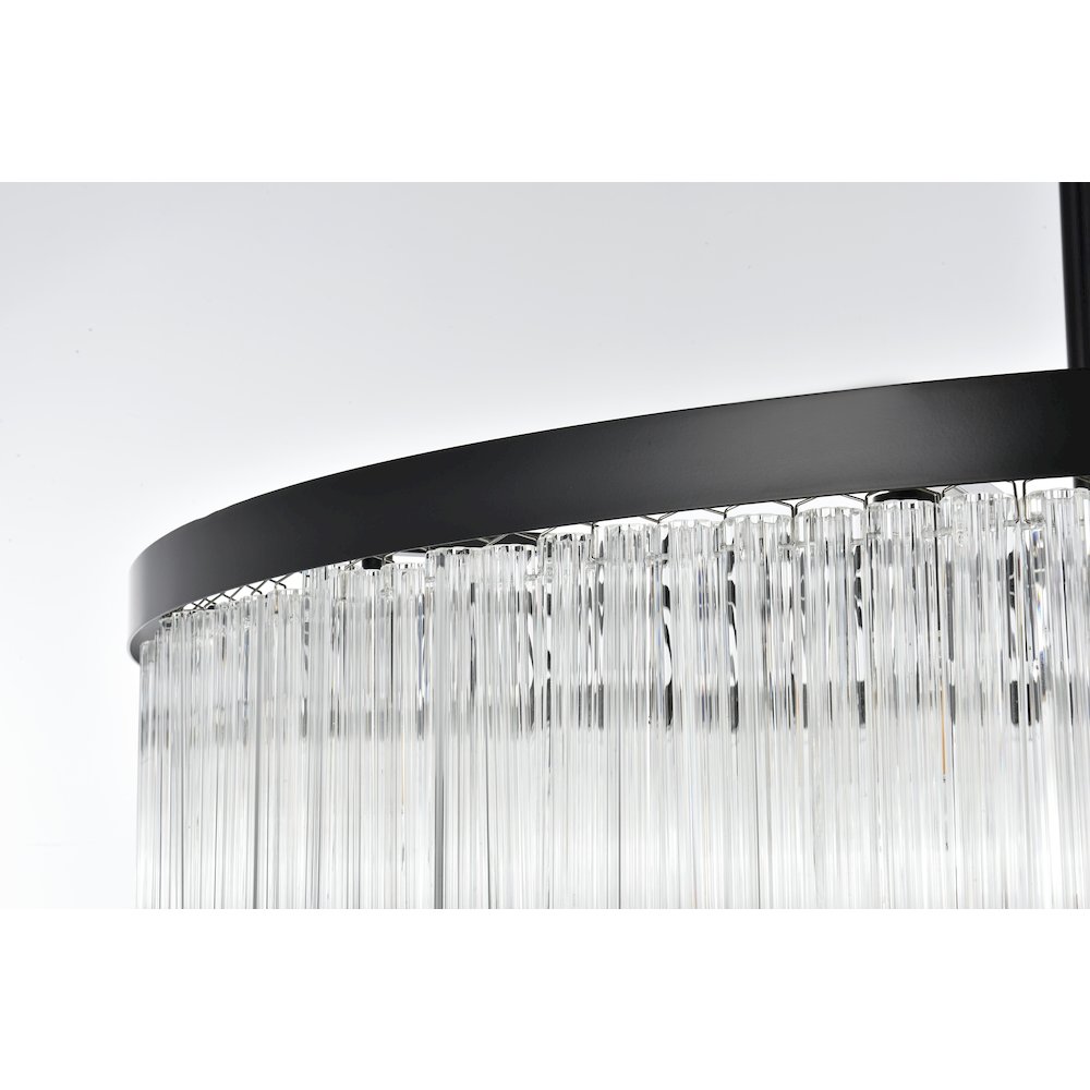 Harlow 40 Inch Chandelier In Black. Picture 6