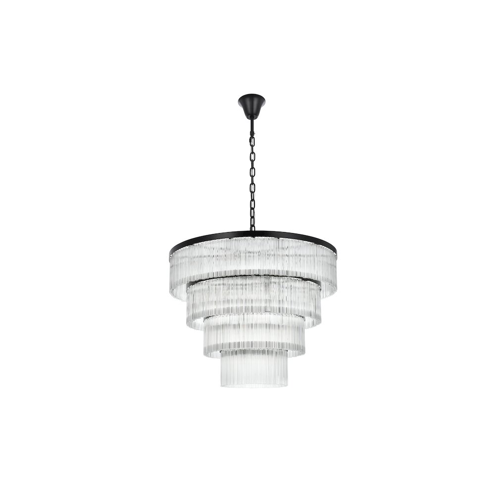 Harlow 40 Inch Chandelier In Black. Picture 7