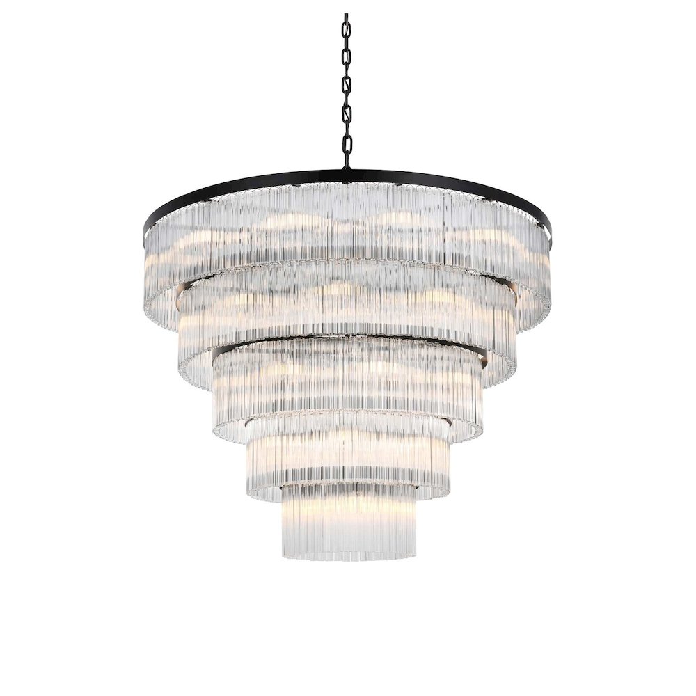 Harlow 48 inch Chandelier in Black. Picture 2